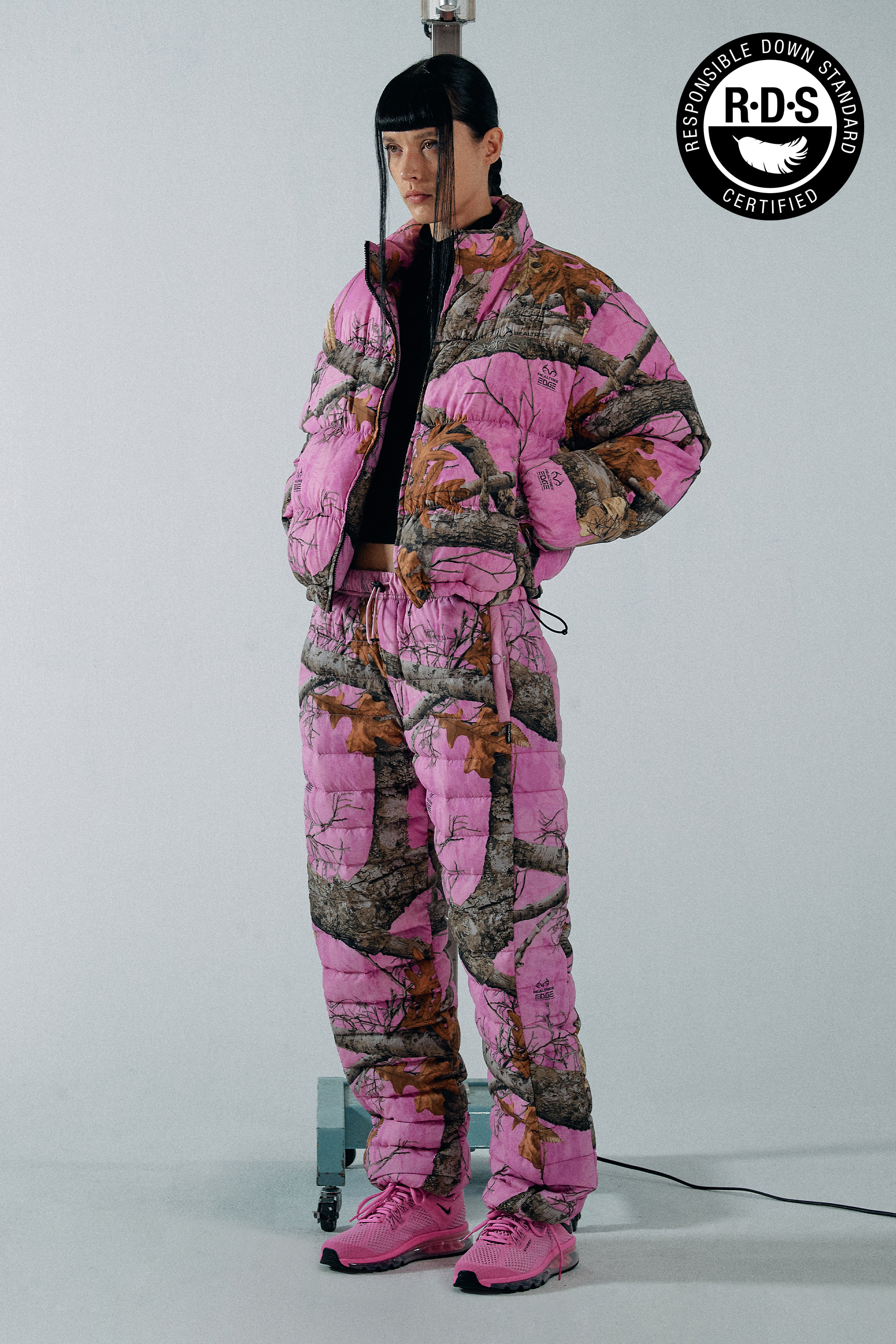102 RDS Cropped Puffer Down Realtree® Forest Pink